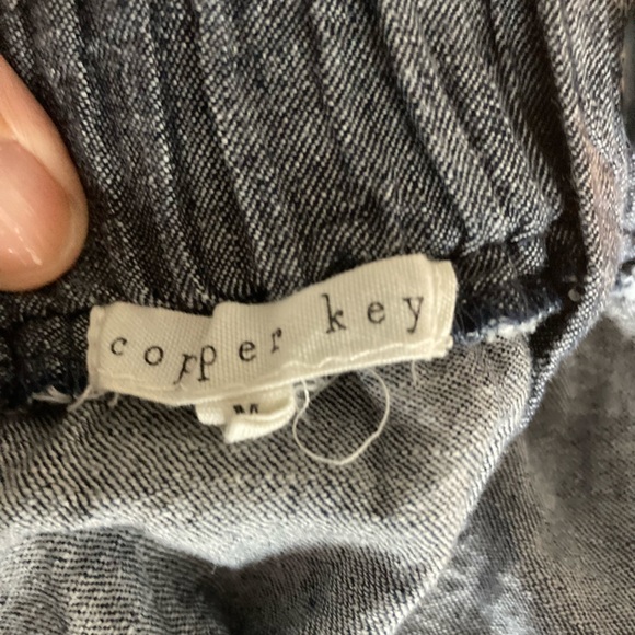 Copper Key Overall Skirt M Denim Mini Sexy Schoolgirl. - Picture 5 of 6